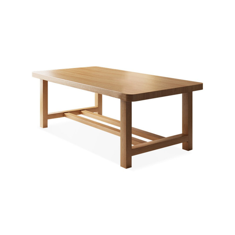 Bureau rectangulaire brun en bois massif, H 29,53 po x l 55,12 po x P 27,56 po