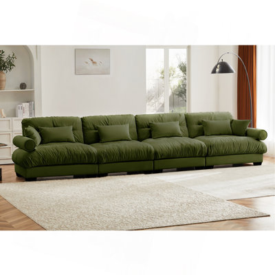 Canapé modulaire en velours surdimensionné Comfort