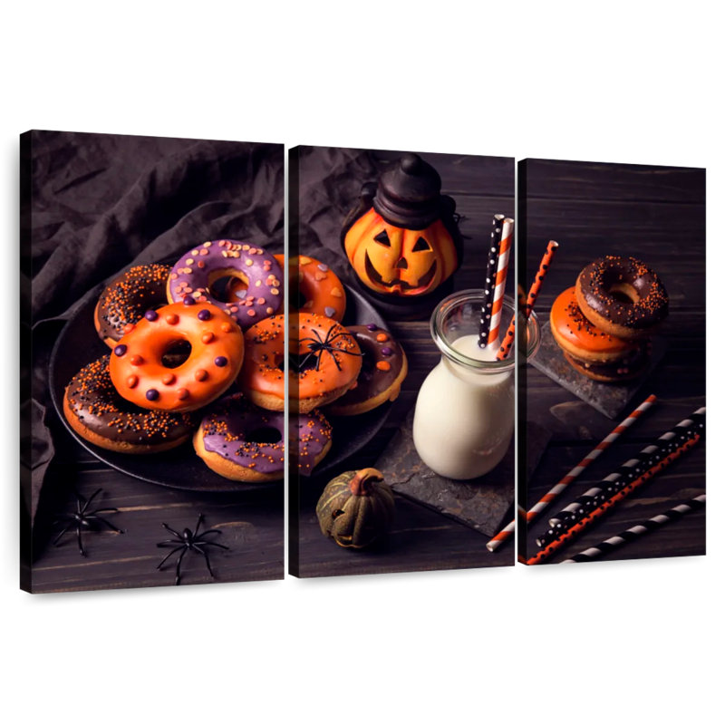 Halloween beignets et lait, H 24 po x l 38 po