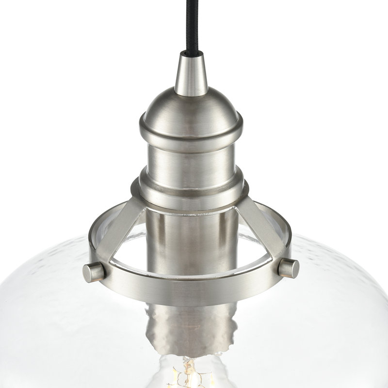 Luminaire suspendu 1 lumière Aloni, Nickel brossé