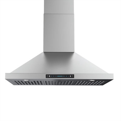 36 po Hotte de cuisine murale convertible 900 CFM en acier inoxydable avec 4 vitesses, geste et télécommande
