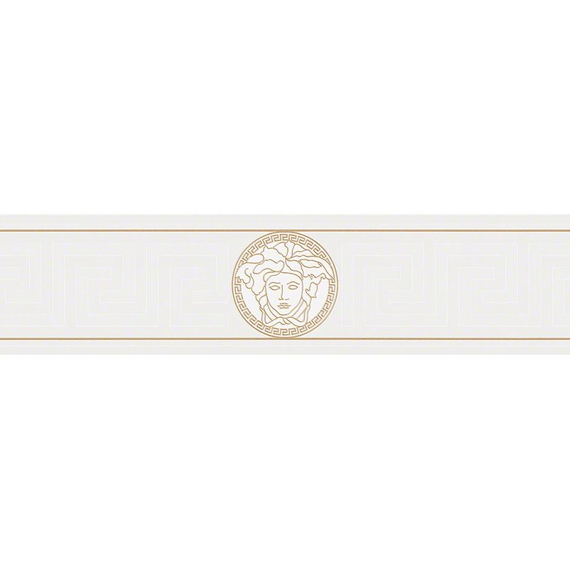   Bordure de papier peint en vinyle Ice Magesty, Crème / doré
