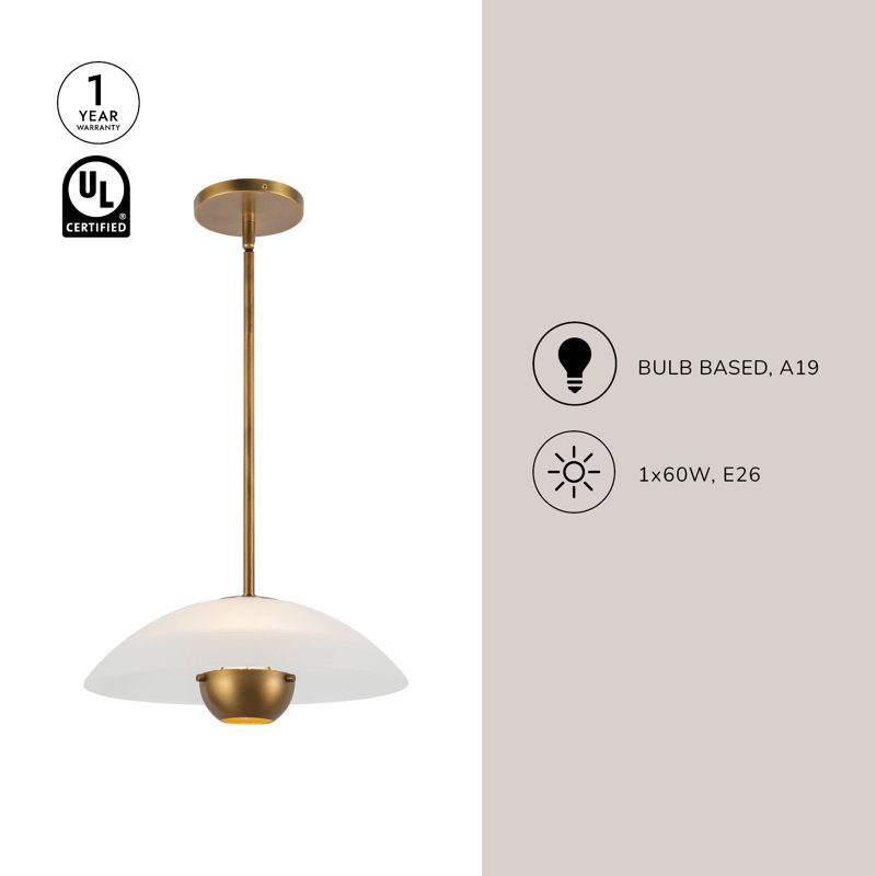 Umbra 14-in Black Pendant, Black, 14-in