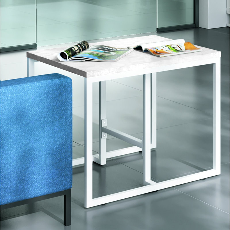 Witherspoon Frame Coffee Table, 60cm H x 65cm L x 65cm W, White, White