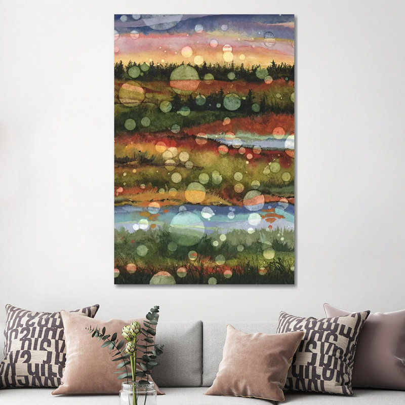 « Moments de clarté » par Maggie Vandewalle-reproduction d’art, H 60 po x l 40po x P 1,5 po, Toile avec cadre argenté