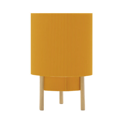 10" Modern Drum Table Lamp With Fabric Shade & Wooden Base, E12 Socket, Dimmable Switch With Color Temperature Control, Accent Lamp For Bedroom, Living Room & Hotel Use