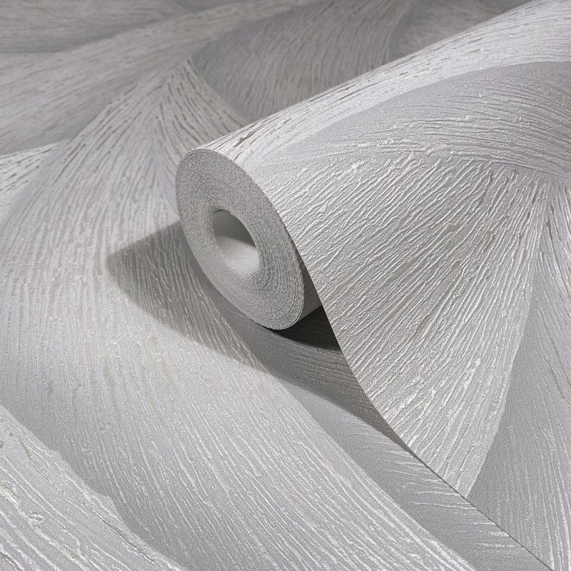 Galerie Odyssey Wave Pattern Wallpaper, Light Grey