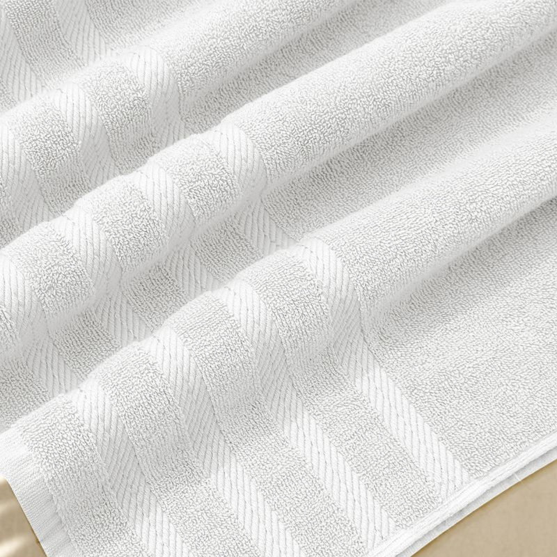 Essuie-mains 100% coton peigné - ultra doux et très absorbant, 16 po x 28 po, ensemble de 4 pièces, Blanc, Paquet de 4