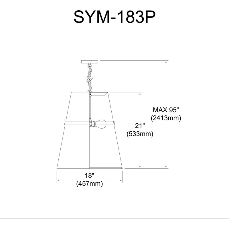Luminaire suspendu géométrique simple à 3 lumières Symphony, Laiton vieilli