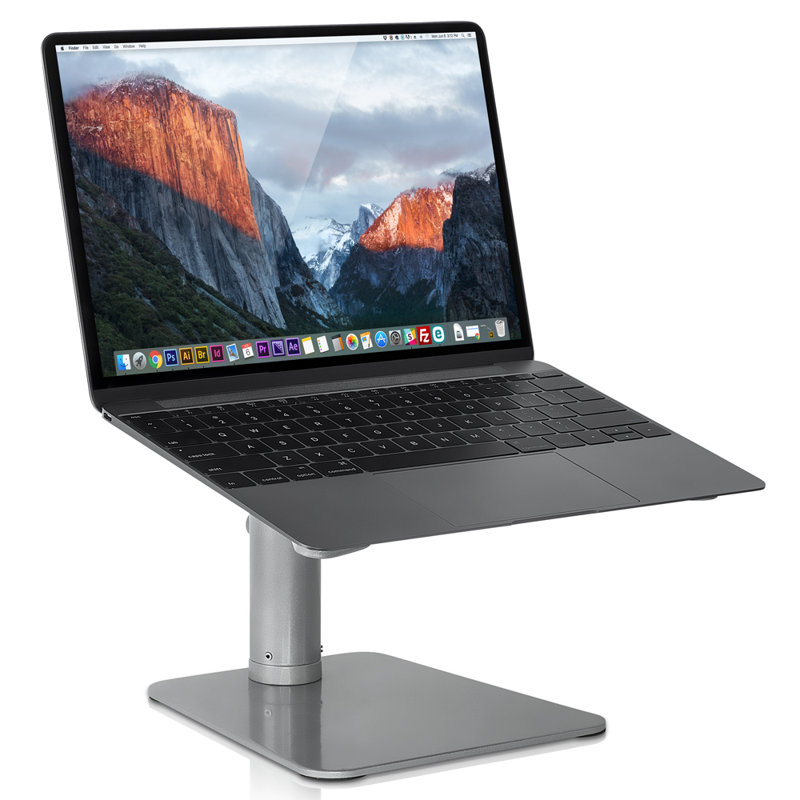 Mount-It! Height Adjustable Laptop Stand For Desk | Properly Positions For Head, Neck, Back & Wrists
