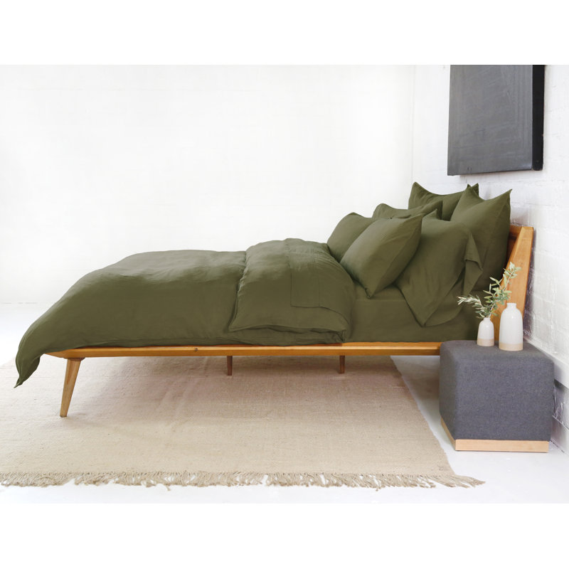 Parker Duvet Cover, King Duvet Cover + 2 King Shams, Sand, Rayon from Bamboo