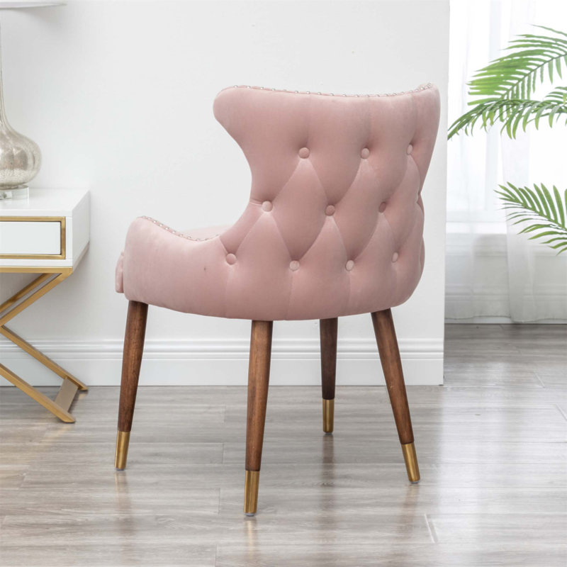 Bilski Upholstered Wingback Chair, Pink