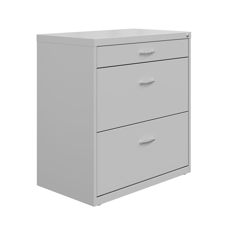 SoHo Chic 3-Drawer Metal Lateral Legal File Cabinet with Lock