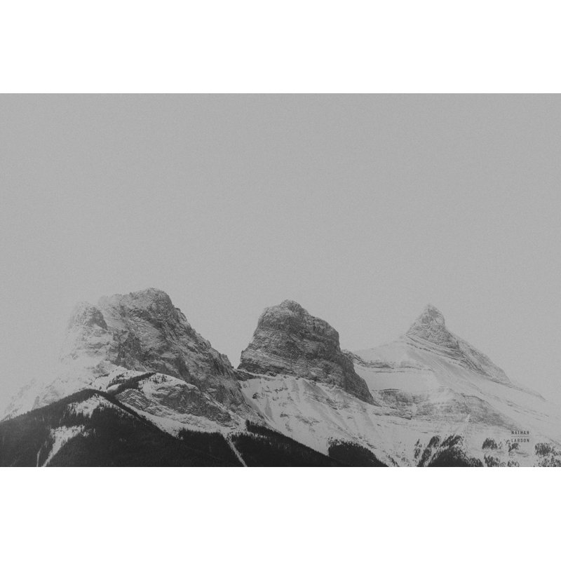 «Three Sœurs View on Canvas» par Nathan Larson, reproduction, H 8 po x l 12 po