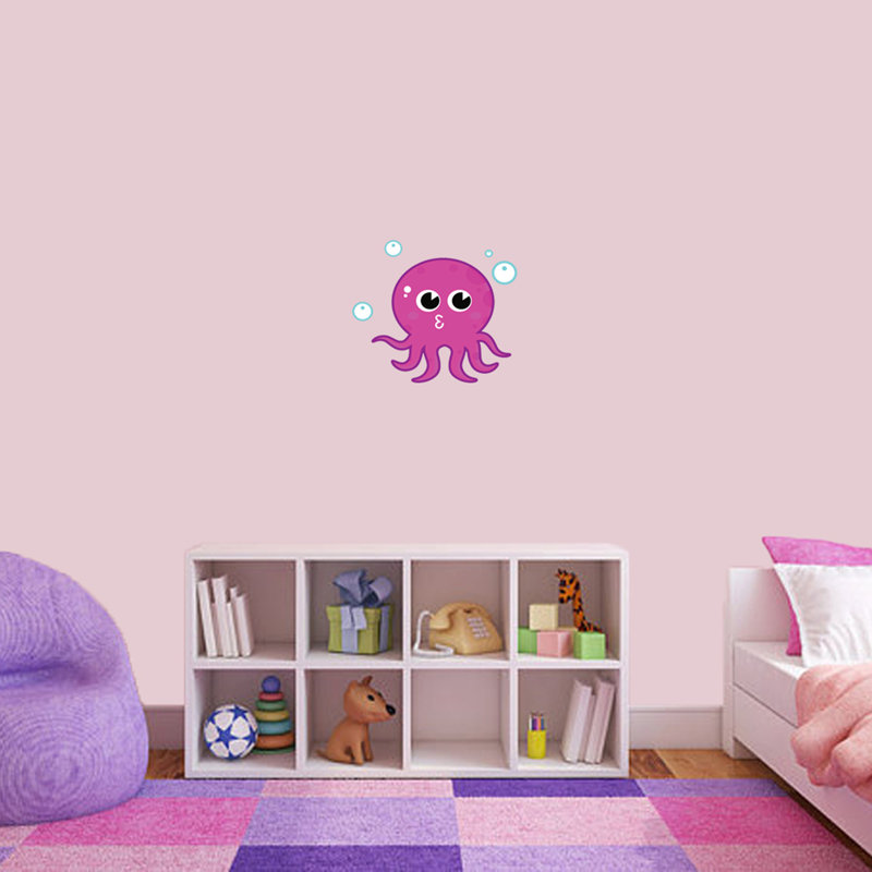 Décalcomanie murale octopus, H 13 po x l 15 po
