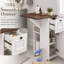 Petite armoire de rangement étroite avec roulettes et couvercle rabattable