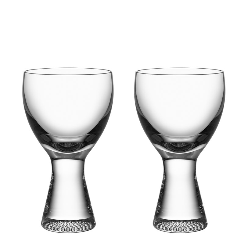 Limelight Clear Crystal Wine Glass Set with Textured Bottom, 8.5oz