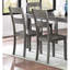 De 2 chaises de salle à manger, dossier en bois gris, look transitionnel contemporain et dossier en bois fiable de 2 pièces, look moderne pour la pièce,