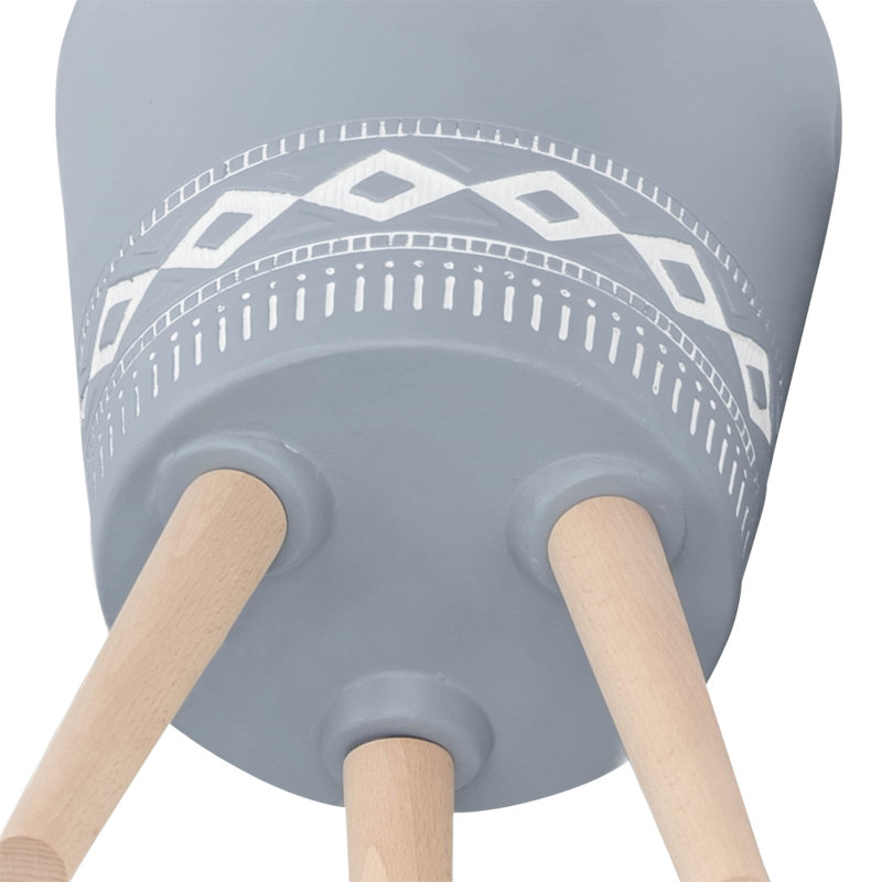 S/2 10/12" DIAMOND PLANTER W/ WOOD LEGS(KD)