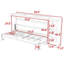 Lit escamotable en bois peu encombrant avec tablettes de rangement latérales-478825422-478825410