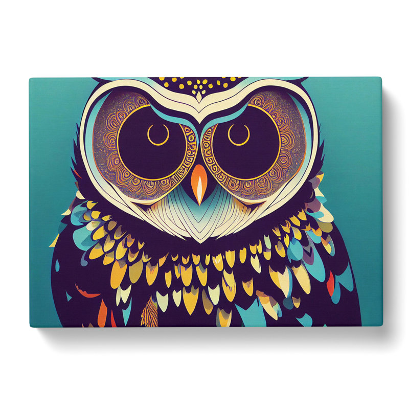 Radiant Owl - Wrapped Canvas