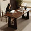 Bureau rectangulaire en bois massif de couleur noyer-921794-921798