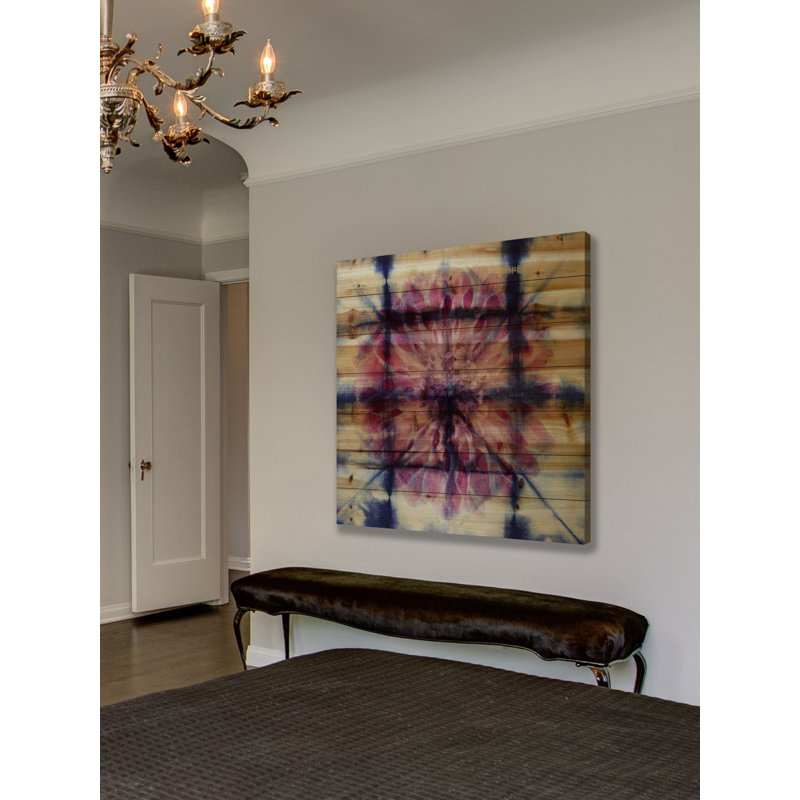 « pivoine background » par parvez taj,, reproduction d’art sur bois de pin naturel, 40 po x 40 po