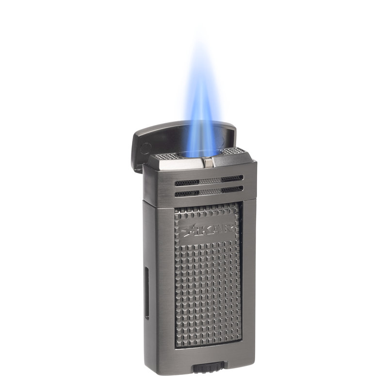 XIKAR® Ion Double-Jet Flame Cigar Lighter, Gray