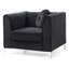 Fauteuil incliné noir élégant Sleek-1940103328