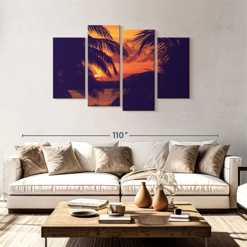 Gillard Palms Sunset, H 48 po x l 75 po
