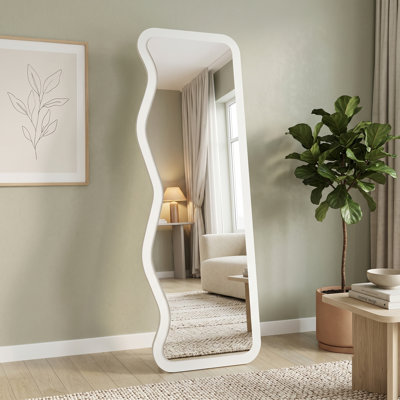 Unique Freestanding Curved Full Length Mirror