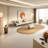 Log cream-style in-line sofa
