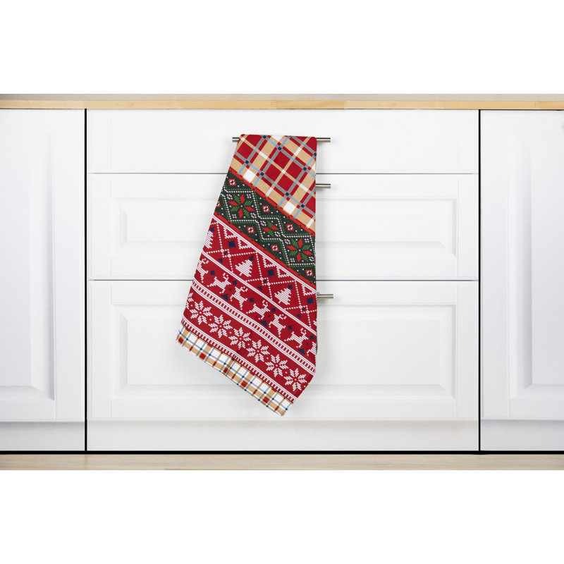 Fall Winter Cotton Plaid Kitchen Towel Linen Set