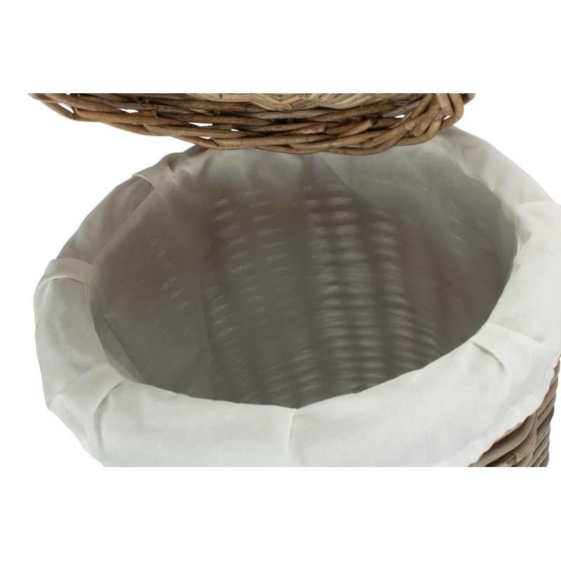 Wicker Laundry Hamper Basket with Lining