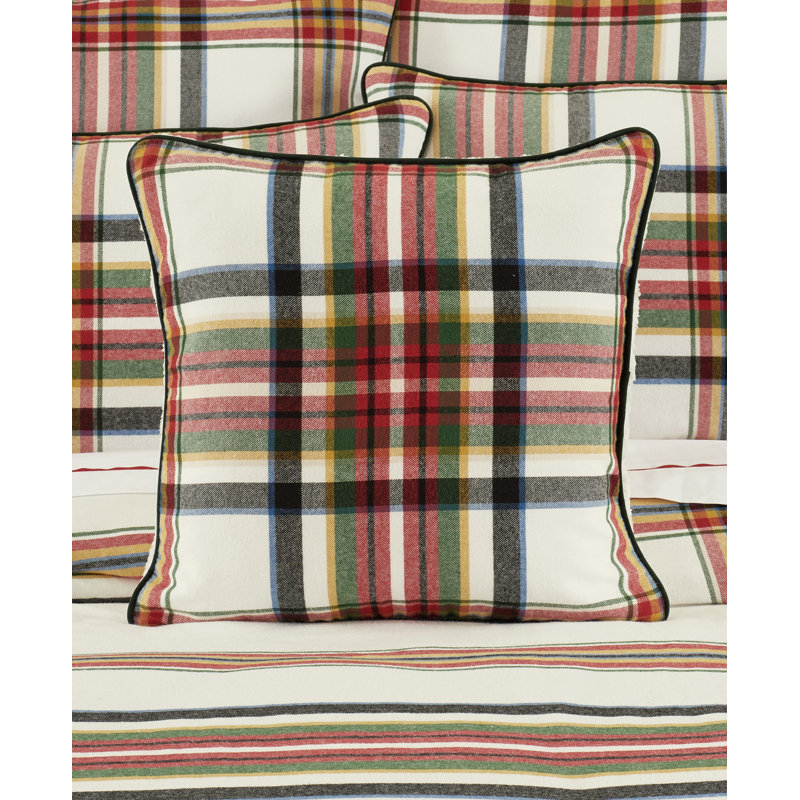 Coussin décoratif carré 20 po Christopher Plaid