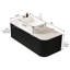 Meuble-lavabo de salle de bain 48 po avec lavabo, armoire de rangement murale à bords arrondis avec 2 tiroirs, lavabo rectangulaire en céramique blanc, sans robinet, pré-assemblé-1506398126
