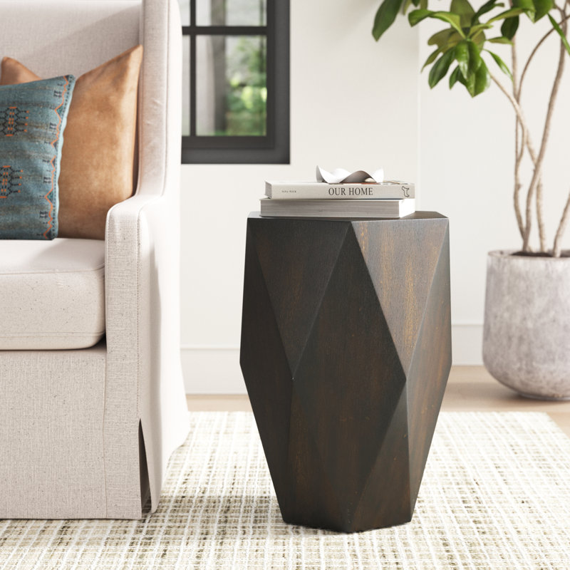 Brisbane End Table, Worn Black