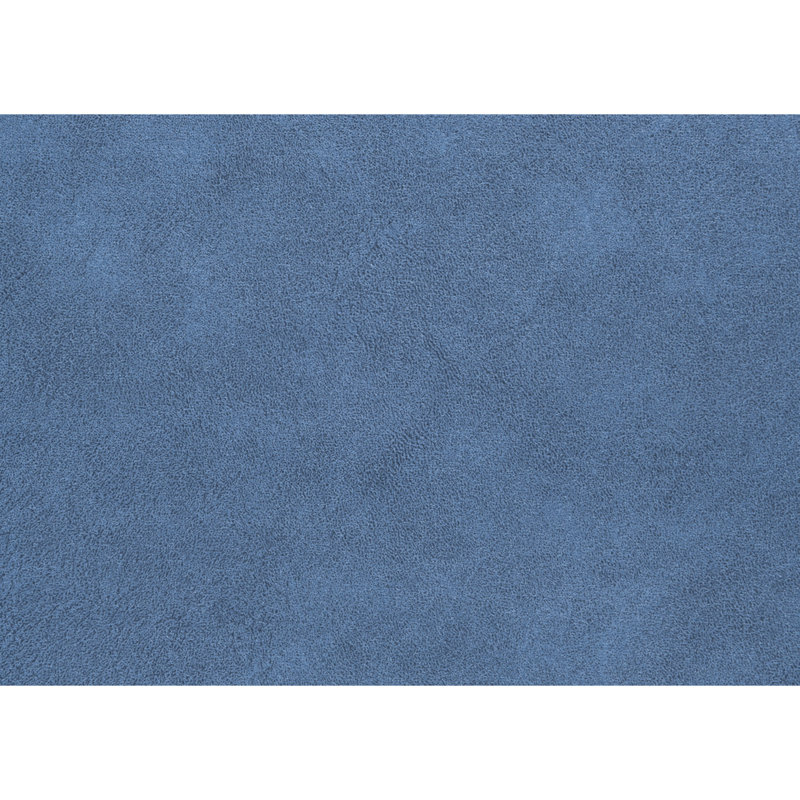 Lit tapissier bleu avec tête de lit rembourrée et plateforme somptueuse