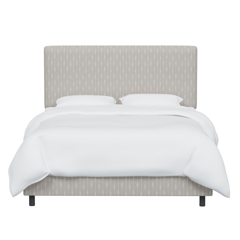 Leotis Upholstered Standard Bed, Queen, Sprint Stripe Grey