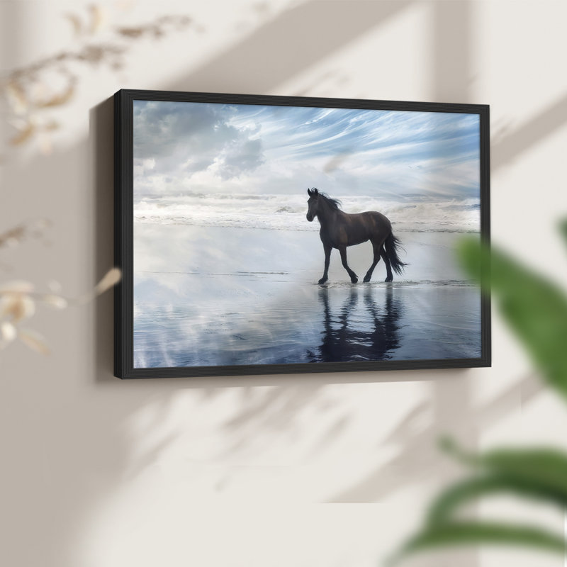 Horse Motion VI - Reproduction encadrée - réarmable, Noir, noir, noir, noir, H 16 po x l 20 po