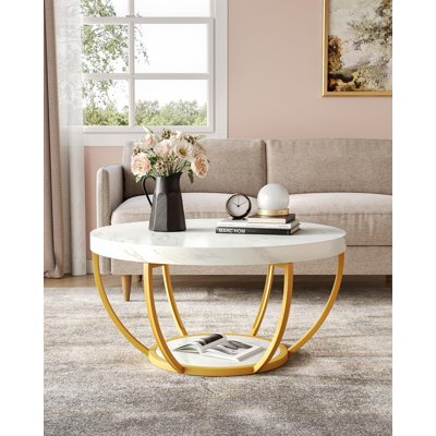 Round Como With Faux Marble Top
