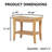 Solid Teak Wood Spa Stool with Storage Shelf (Set of 2)-706539882