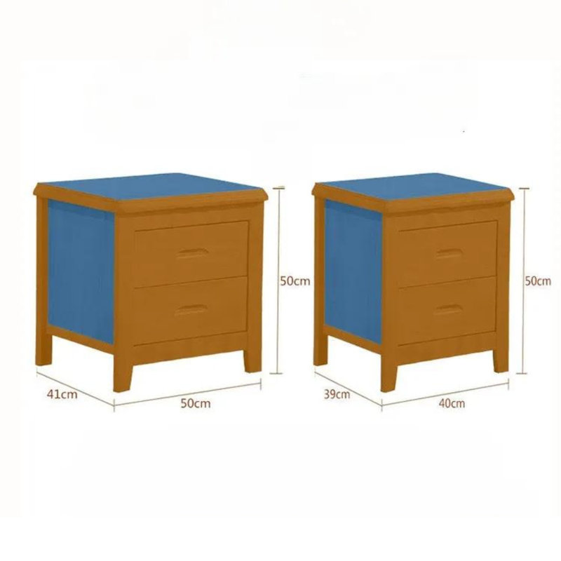 Dianalys Wood Storage Nightstands Coffee Bedroom Bedside Table Desk with Drawers, Mahogany
