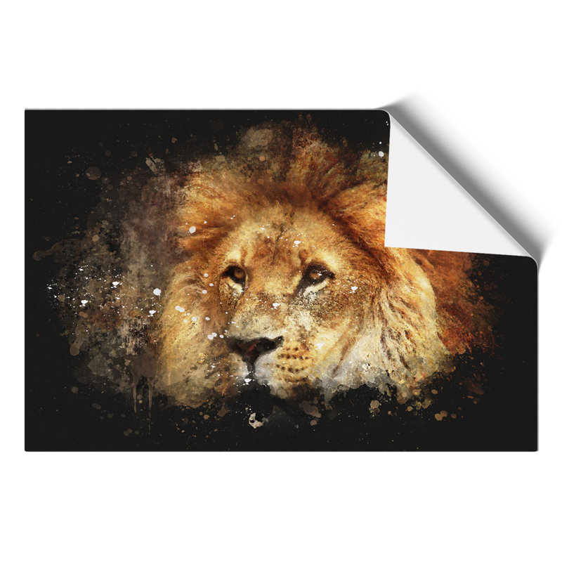 Lion Paint Splash - Frameless Print, 42cm H x 59cm W x 0.1cm D