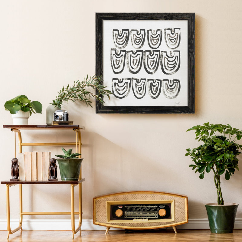 Mixed signaux VIII-impression sur toile encadrée, Cadre noir, H 31,5 po x l 31,5 po x P 1,5 po