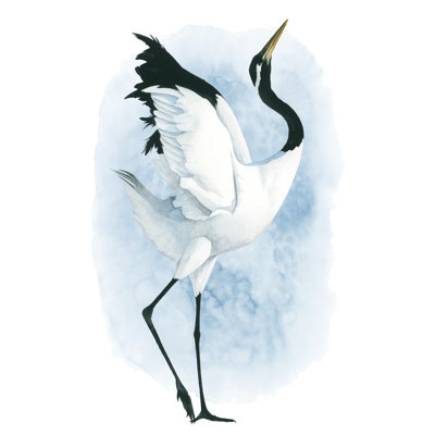 Dancing Crane II by Grace Popp - Wrapped Canvas Print