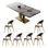 Modern simple rectangular dining table set