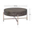 Table basse à tambour avec 1 tiroir, brun clair et champagne