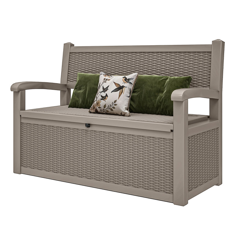 70 Gallon Storage Bench Deck Box, Brown