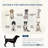 Pet sofa with armrests and button tufted back